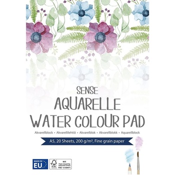 Sense Скицник за акварелни картини, a5, 200 гр, 20 листа (10870)