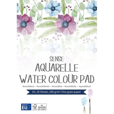 Sense Скицник за акварелни картини, a5, 200 гр, 20 листа (10870)