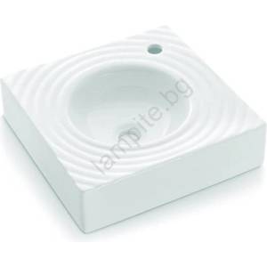 Bathco 0081 - Мивка GOTA за монтаж върху плот, 45 x 45 см, порцелан, бяла (BO0010)
