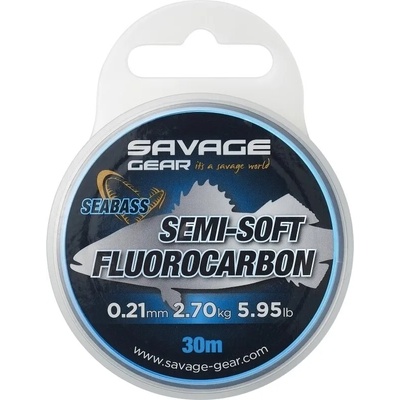 Savage Gear Semi-Soft Fluorocarbon SEABASS Clear 0, 21 mm 2, 70 kg 30 m