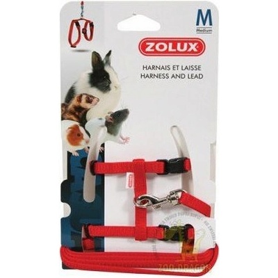 Zolux Postroj a vodítko pro fretku M červené