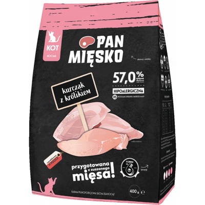 PAN MIĘSKO Kuracie s králikom pre mačiatka 0,4 kg