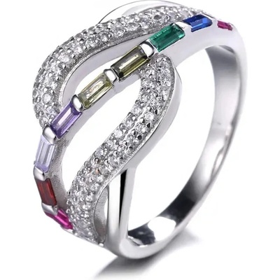 Majya Stříbrný prsten RAINBOW 10199 7