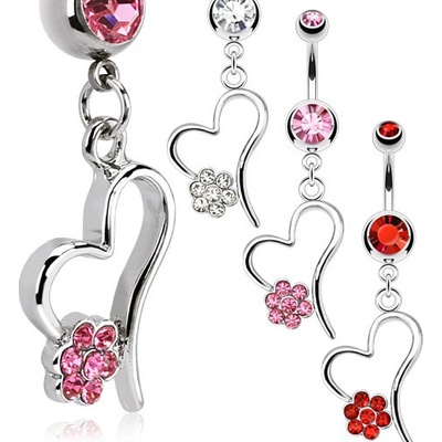 Marre piercing do pupíku srdce HWNSX7663