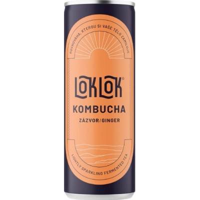 Loklok Kombucha zázvor plech 330 ml