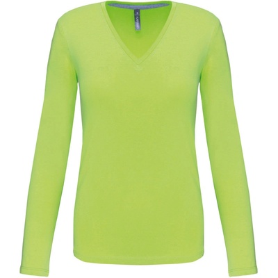 KARIBAN VINTAGE V-NECK K382 lime