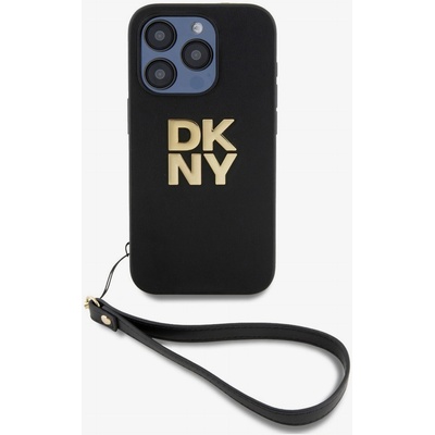 DKNY PU Leather Stack Logo Wrist Strap Back Cover за iPhone 14 Pro Black DKNY DKNY | Cheren | ЖЕНИ | UNI