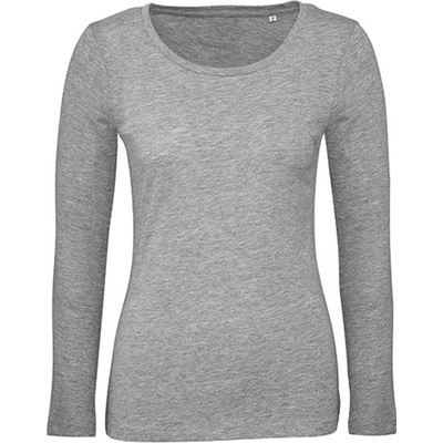 B&C Dámské tričko s dlouhým rukávem TW071 Sport Grey Heather