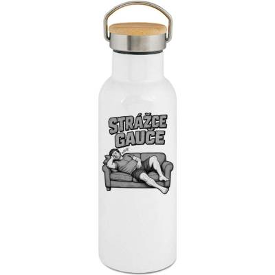 123TRIKO termoska Strážce gauče, černý tisk 500 ml vtipné