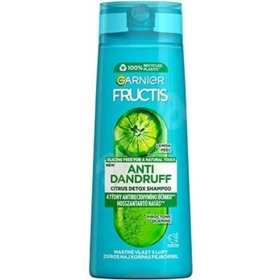 Garnier Fructis Antidandruff Citrus Detox shampoo Šampón pre mastné vlasy s lupinami 250 ml