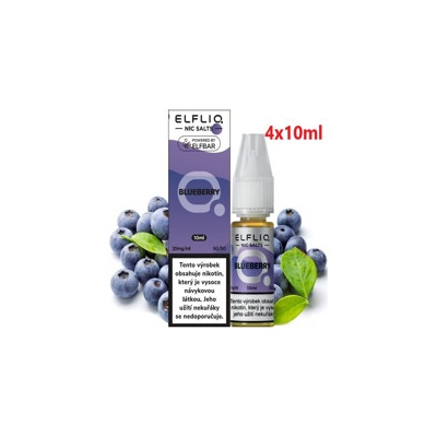 ElfLiq Nic Salt Blueberry 4 x 10 ml 20 mg