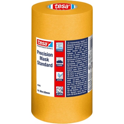 Tesa 4344 Precision Standard Maskovacia páska 4 x 30 m 30 mm oranžová