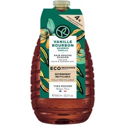 Yves Rocher BAIN NATURE Пълнител за душ гел Ванилия 600 мл