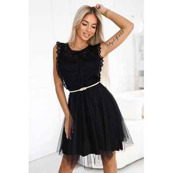 numoco basic Greta 454-5 Елегантна рокля в черен цвятnmc-2602 - Зелен, размер uni