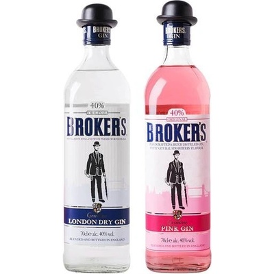 Broker's London Dry Gin 47% 0,7 l & Broker's Pink Gin 40% 0,7 l (set)
