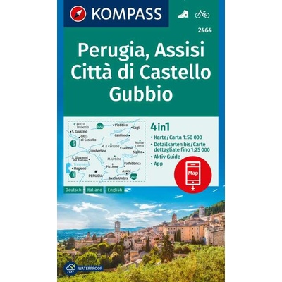 Perugia,Assisi,Citta di Castello Cubbio 1:50 t. laminovaná