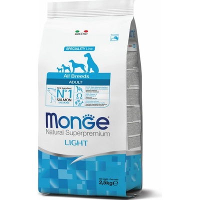 Monge Dog Light Losos rýže kukuřice 24/12 2,5 kg