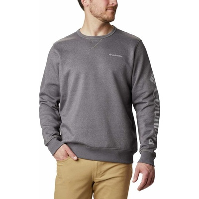 Columbia Logo Fleece Crew City Grey Hthr CSC Sleeve Logo