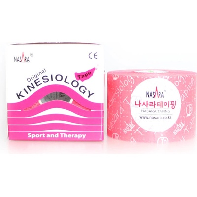 Nasara Plus Kinesiology Tape růžová 5 cm x 5 m