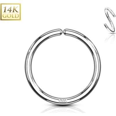 Šperky4U zlatý piercing kruh ZL01180-0806-WG