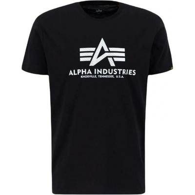 Alpha Industries Basic Big Logo Carbon T černo/stříbrné