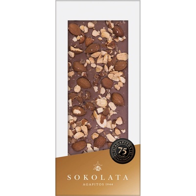 SOKOLATA AGAPITOS Mléčná s mandlemi 100 g