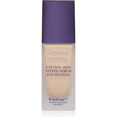 Claresa Care All Day Natural Skin Tinted Serum Foundation лек тониращ флуид за естествен вид цвят 1W Light Warm 32ml