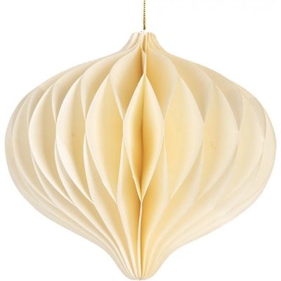Béžová vánoční ozdoba z papíru Harmonic II 10 cm