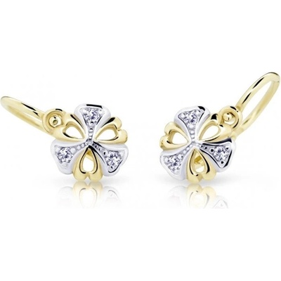 Cutie Diamonds Bicolor dětské náušnice ze zlata s diamanty C2230-10-10-X-1-D