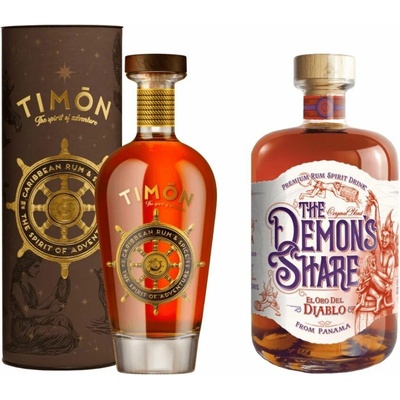 Timon The Spirit Of Adventure 40% 0,7 l a The Demon's Share El Oro del Diablo 40% 0,7 l (set)