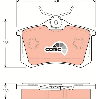 TRW Sada brzdových platničiek kotúčovej brzdy GDB1504