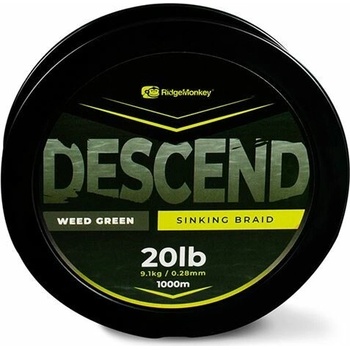 RidgeMonkey šnúra Descend Sinking Braid 1000m 0,28mm 20lb