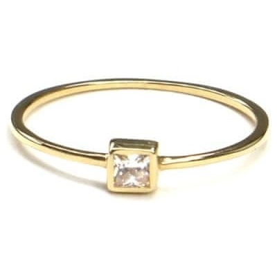 Pattic prsten ze žlutého zlata se středovým zirkonem ARP512501