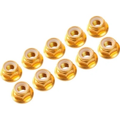 Ultimate Racing M4.alu samojistné matičky s osazením zlaté 10 ks . UR1513-G