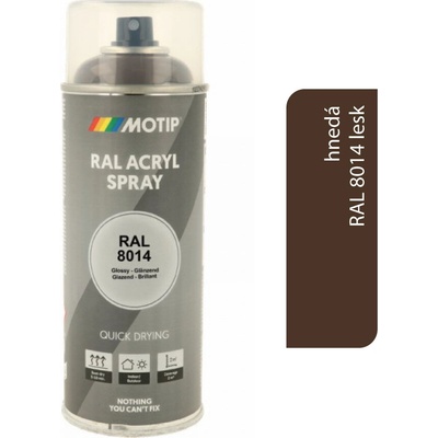 Motip Acryl 400 ml RAL 8014 lesk