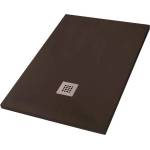 Inter Ceramic Правоъгълно композитно душ корито Inter Ceramic 100x80 см, дърво и кафе покритие (10080BW)