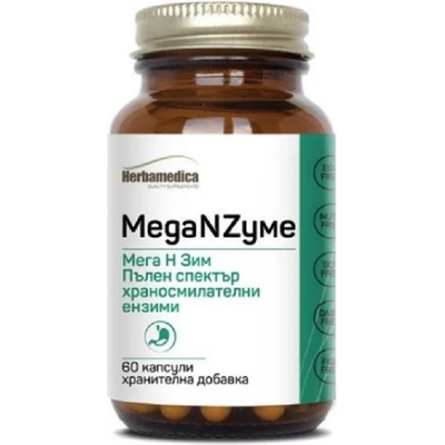 Herbamedica MegaNZyme, 60 капсули, Herbamedica
