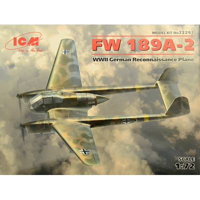 ICM FW 189A 2 German Reconnaissance Plane WWII 1:72