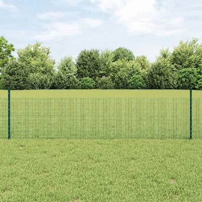 OMAXI Svařovaná drátěná plotovina s tyčkami 10 x 0,5 m Zelená 926807