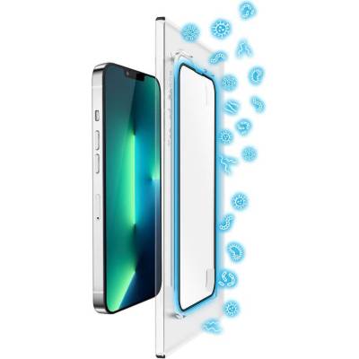 Torrii BodyGlass Full Screen Anti-Bacterial Glass Soft Edge Tempered Glass - стъклено защитно покритие с антибактериално покритие за целия дисплей на iPhone 13, iPhone 13 Pro (прозраче