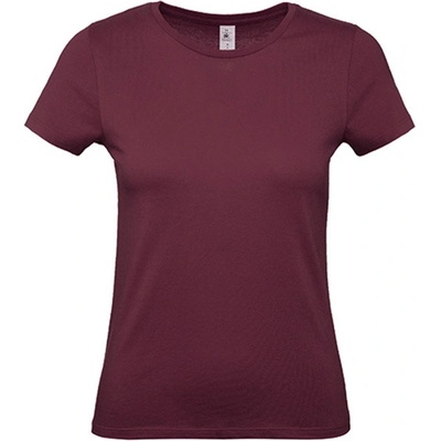 B&C Dámské triko TW02T Burgundy