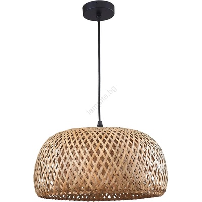 Polux Пендел KORFU 1xE27/20W/230V Ø 38 см бамбук (SA2174)