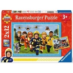 Ravensburger Детски пъзел Ravensburger от 2 x 12 части - Спасителни служби (12001031) - baby