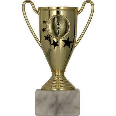 PUCHARY Pohár plastový zlatý Výška: 14 cm Průměr: 5 cm