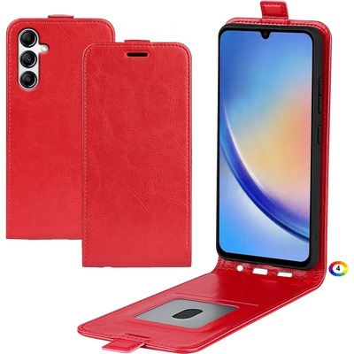 Samsung Galaxy A34 5G Flip3 Кожен Калъф и Протектор