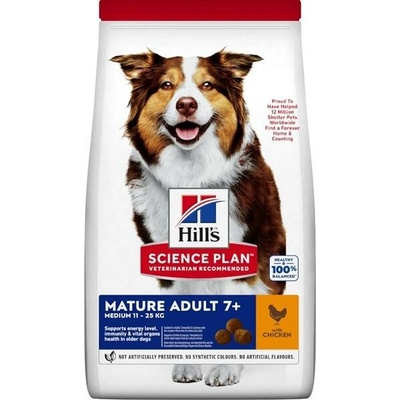 Hill's Science Plan Canine Mature 7+ Medium kuřecí 2,5 kg