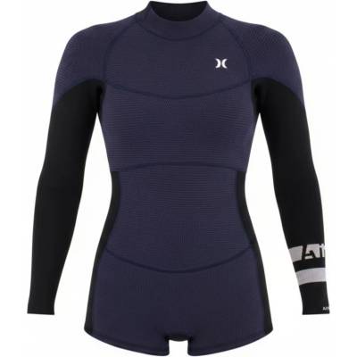 Hurley Дамски неопренов костюм Hurley Women's Air 2mm Mid Shorty Springsuit Wet suit - Vintage Iris - размер 6 (US) (150-6419-0112)
