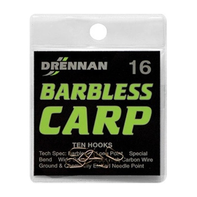 Drennan bez Protihrotu Carp Barbless vel.14 10 ks