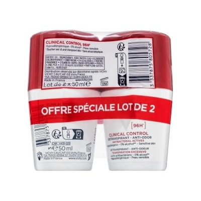 Vichy Clinical Control антиперспирант Detranspirant 96H 2 x 50 ml
