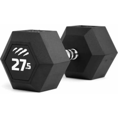 Tiguar Jednoruční činka gumová HEX 27,5 kg